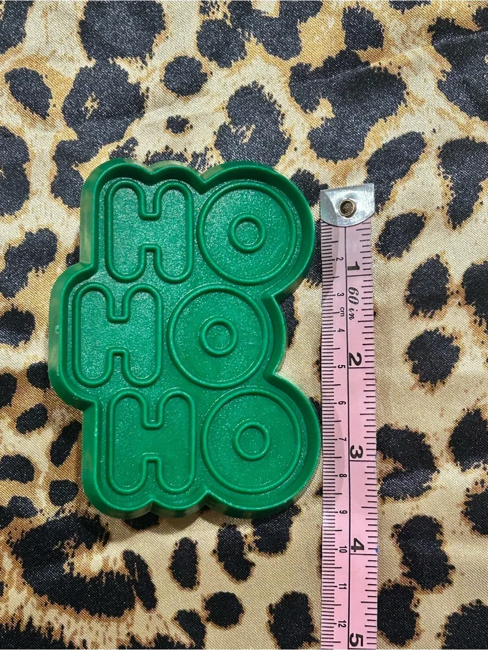 Vintage Hallmark Green Plastic “Ho Ho Ho” Christmas 3.5 inch Cookie Cutter